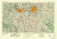 Dallas Texas Historical topographic map, 1:250000 scale, 1 X 2 Degree, Year 1958