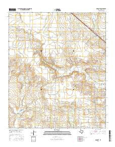 Dermott Texas Current topographic map, 1:24000 scale, 7.5 X 7.5 Minute, Year 2016