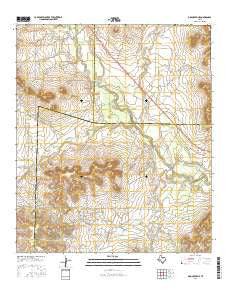 Dog Creek NE Texas Current topographic map, 1:24000 scale, 7.5 X 7.5 Minute, Year 2016