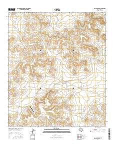 Dog Creek NW Texas Current topographic map, 1:24000 scale, 7.5 X 7.5 Minute, Year 2016