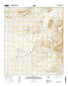 East Mesa SW Texas Current topographic map, 1:24000 scale, 7.5 X 7.5 Minute, Year 2016