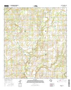 Ecleto Texas Current topographic map, 1:24000 scale, 7.5 X 7.5 Minute, Year 2016