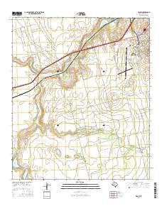 Elbow Texas Current topographic map, 1:24000 scale, 7.5 X 7.5 Minute, Year 2016