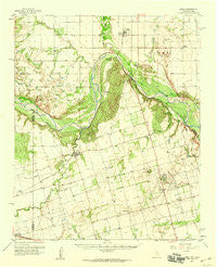 Elmer Oklahoma Historical topographic map, 1:62500 scale, 15 X 15 Minute, Year 1958