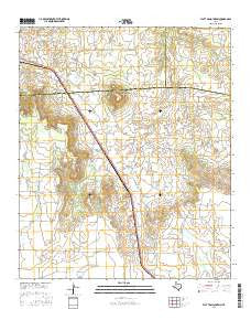 Flat Top Mountain Texas Current topographic map, 1:24000 scale, 7.5 X 7.5 Minute, Year 2016