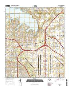 Grapevine Texas Current topographic map, 1:24000 scale, 7.5 X 7.5 Minute, Year 2016