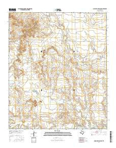 Gunsight Draw NE Texas Current topographic map, 1:24000 scale, 7.5 X 7.5 Minute, Year 2016