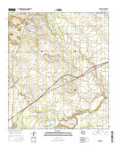 Harriet Texas Current topographic map, 1:24000 scale, 7.5 X 7.5 Minute, Year 2016