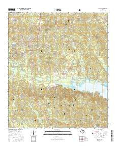 Hemphill Texas Current topographic map, 1:24000 scale, 7.5 X 7.5 Minute, Year 2016