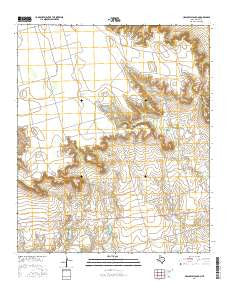 Holloway Canyon Texas Current topographic map, 1:24000 scale, 7.5 X 7.5 Minute, Year 2016