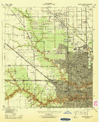 Houston Heights Texas Historical topographic map, 1:31680 scale, 7.5 X 7.5 Minute, Year 1946
