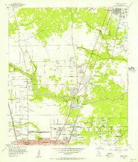 Humble Texas Historical topographic map, 1:24000 scale, 7.5 X 7.5 Minute, Year 1954