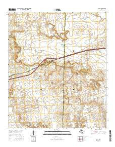 Iatan Texas Current topographic map, 1:24000 scale, 7.5 X 7.5 Minute, Year 2016