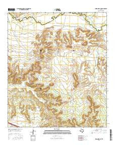 Indian Mesa NE Texas Current topographic map, 1:24000 scale, 7.5 X 7.5 Minute, Year 2016