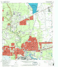 Jacinto City Texas Historical topographic map, 1:24000 scale, 7.5 X 7.5 Minute, Year 1982