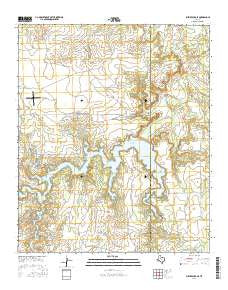 Justiceburg SE Texas Current topographic map, 1:24000 scale, 7.5 X 7.5 Minute, Year 2016