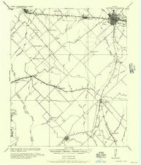 Kaufman Texas Historical topographic map, 1:62500 scale, 15 X 15 Minute, Year 1956