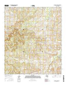 Kickapoo Spring Texas Current topographic map, 1:24000 scale, 7.5 X 7.5 Minute, Year 2016