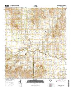 Knickerbocker NW Texas Current topographic map, 1:24000 scale, 7.5 X 7.5 Minute, Year 2016