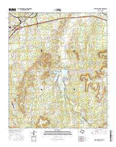 Lake Sweetwater Texas Current topographic map, 1:24000 scale, 7.5 X 7.5 Minute, Year 2016