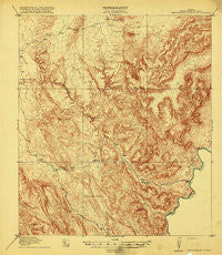Maravillas Canyon Texas Historical topographic map, 1:62500 scale, 15 X 15 Minute, Year 1919