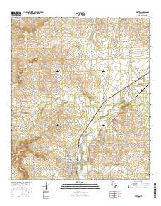 Mertzon Texas Current topographic map, 1:24000 scale, 7.5 X 7.5 Minute, Year 2016