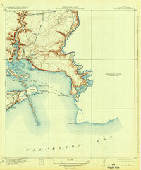 Morgan Point Texas Historical topographic map, 1:31680 scale, 7.5 X 7.5 Minute, Year 1919