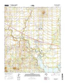 Mount Nebo Texas Current topographic map, 1:24000 scale, 7.5 X 7.5 Minute, Year 2016
