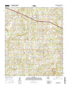 Myrtle Springs Texas Current topographic map, 1:24000 scale, 7.5 X 7.5 Minute, Year 2016