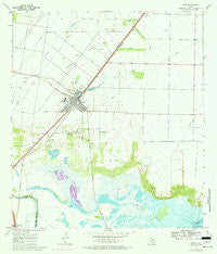 Odem Texas Historical topographic map, 1:24000 scale, 7.5 X 7.5 Minute, Year 1969