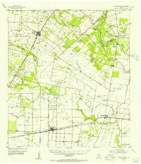 Orange Grove Texas Historical topographic map, 1:62500 scale, 15 X 15 Minute, Year 1954