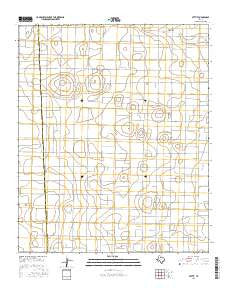 Pettit Texas Current topographic map, 1:24000 scale, 7.5 X 7.5 Minute, Year 2016