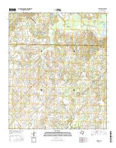 Poetry Texas Current topographic map, 1:24000 scale, 7.5 X 7.5 Minute, Year 2016