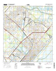 Port Arthur North Texas Current topographic map, 1:24000 scale, 7.5 X 7.5 Minute, Year 2016