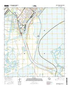 Port Arthur South Texas Current topographic map, 1:24000 scale, 7.5 X 7.5 Minute, Year 2016