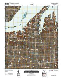 Pottsboro Texas Historical topographic map, 1:24000 scale, 7.5 X 7.5 Minute, Year 2010