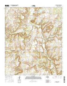 Rowden NW Texas Current topographic map, 1:24000 scale, 7.5 X 7.5 Minute, Year 2016