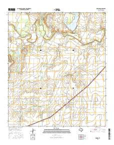 Rowena Texas Current topographic map, 1:24000 scale, 7.5 X 7.5 Minute, Year 2016