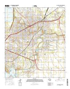 San Angelo South Texas Current topographic map, 1:24000 scale, 7.5 X 7.5 Minute, Year 2016