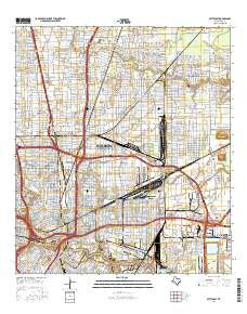 Settegast Texas Current topographic map, 1:24000 scale, 7.5 X 7.5 Minute, Year 2016