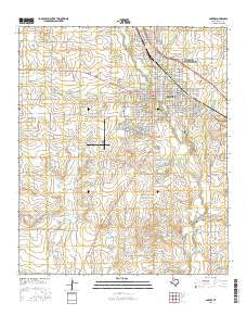 Snyder Texas Current topographic map, 1:24000 scale, 7.5 X 7.5 Minute, Year 2016