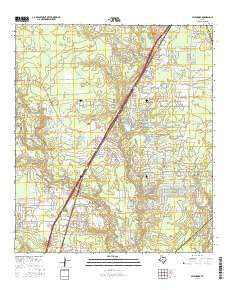 Splendora Texas Current topographic map, 1:24000 scale, 7.5 X 7.5 Minute, Year 2016