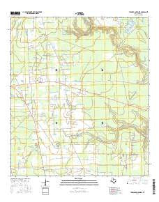 Tarkington Prairie Texas Current topographic map, 1:24000 scale, 7.5 X 7.5 Minute, Year 2016