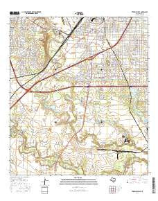 Terrell Wells Texas Current topographic map, 1:24000 scale, 7.5 X 7.5 Minute, Year 2016