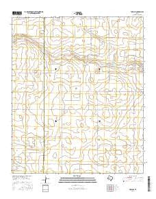 Tokio SE Texas Current topographic map, 1:24000 scale, 7.5 X 7.5 Minute, Year 2016