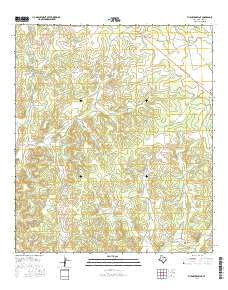 Turney Draw NE Texas Current topographic map, 1:24000 scale, 7.5 X 7.5 Minute, Year 2016
