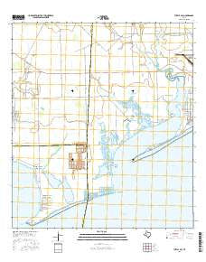 Turtle Bay Texas Current topographic map, 1:24000 scale, 7.5 X 7.5 Minute, Year 2016