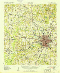 Tyler Texas Historical topographic map, 1:62500 scale, 15 X 15 Minute, Year 1949
