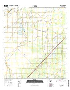 Vidaurri Texas Current topographic map, 1:24000 scale, 7.5 X 7.5 Minute, Year 2016