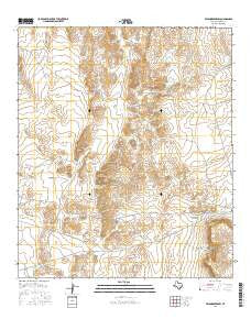 Wildhorse Draw Texas Current topographic map, 1:24000 scale, 7.5 X 7.5 Minute, Year 2016